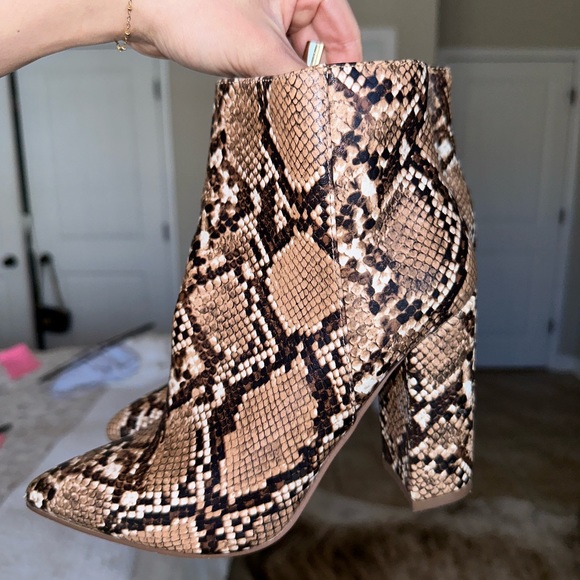 Snakeskin Booties - Picture 2 of 5